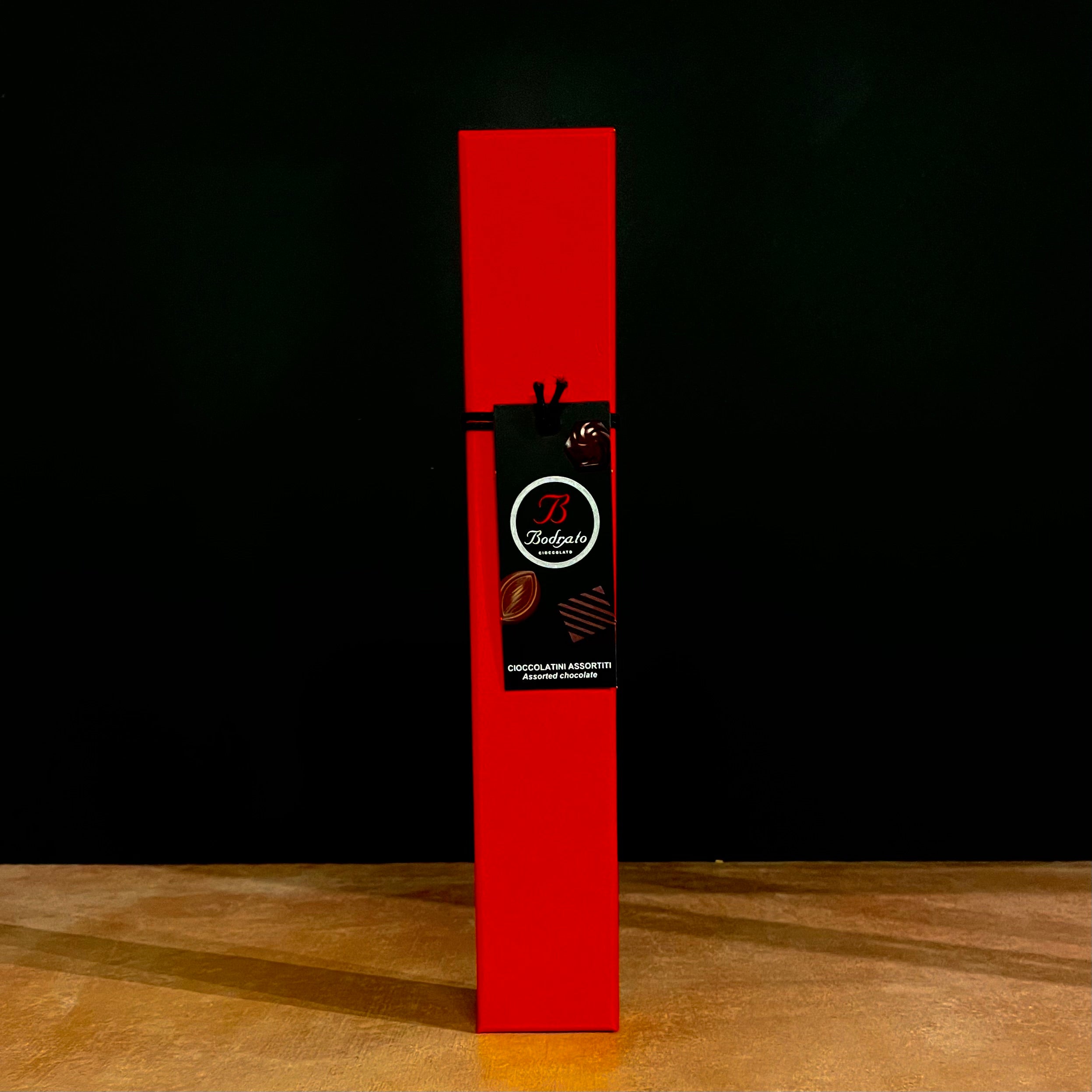 Bodrato Linea Rosso Scatola gift box chocolate pralines 90g Olives&Oils(O&O)